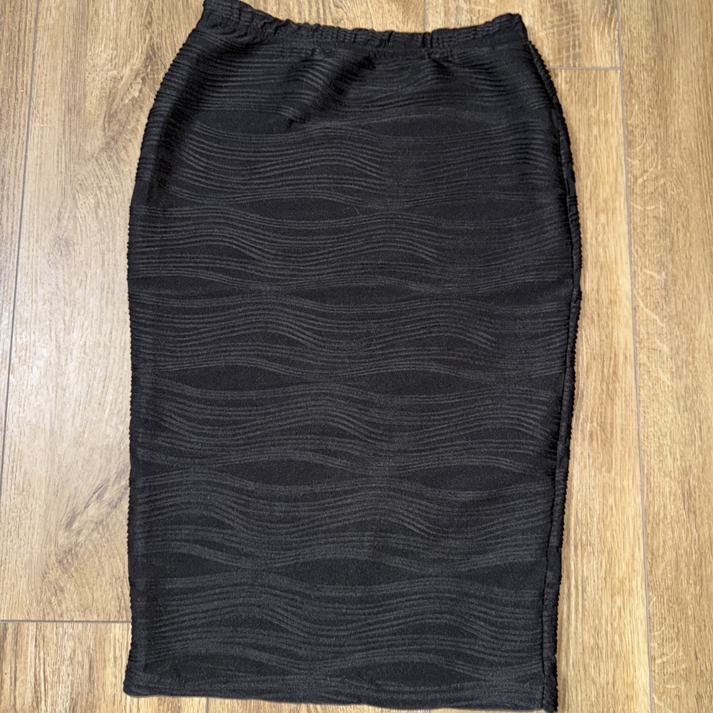 Rainbow Black Pencil Skirt‎ Sz Small